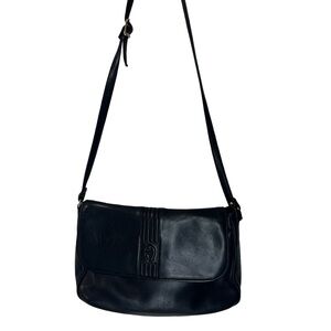 Vintage Etienne Aigner Black Leather Shoulder Bag